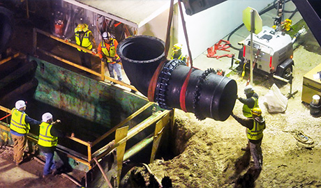 South Cross Bayou Wastewater Treatment Plant temporary tie-in and by-pass system